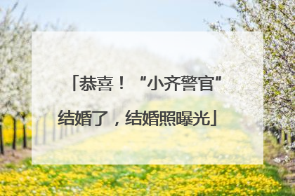 恭喜！“小齐警官”结婚了，结婚照曝光
