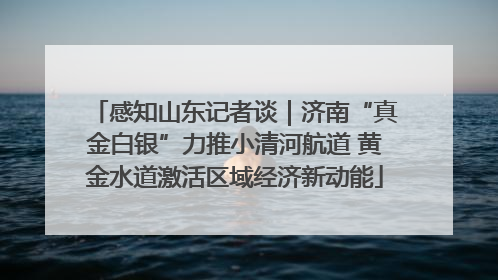 感知山东记者谈｜济南“真金白银”力推小清河航道 黄金水道激活区域经济新动能