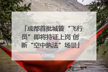 成都首批城管“飞行员”即将持证上岗 创新“空中执法”场景