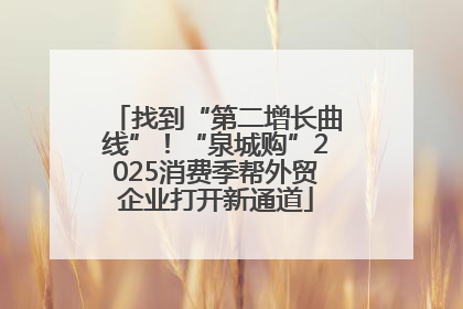找到“第二增长曲线”！“泉城购”2025消费季帮外贸企业打开新通道
