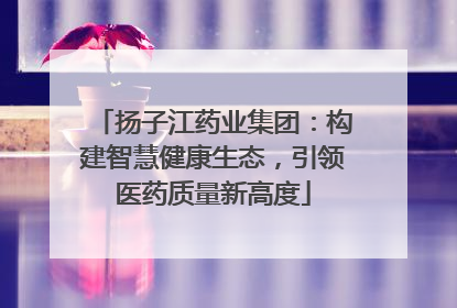 扬子江药业集团：构建智慧健康生态，引领医药质量新高度