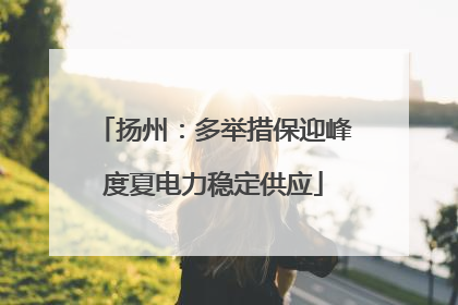 扬州：多举措保迎峰度夏电力稳定供应
