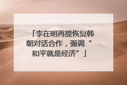 李在明再提恢复韩朝对话合作，强调“和平就是经济”