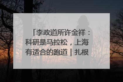 李政道所许金祥：科研是马拉松，上海有适合的跑道｜扎根上海，从0到1