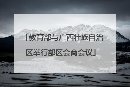 教育部与广西壮族自治区举行部区会商会议