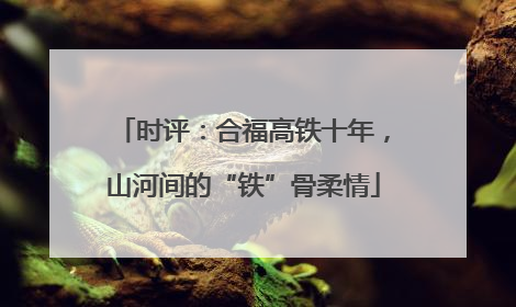 时评：合福高铁十年，山河间的“铁”骨柔情