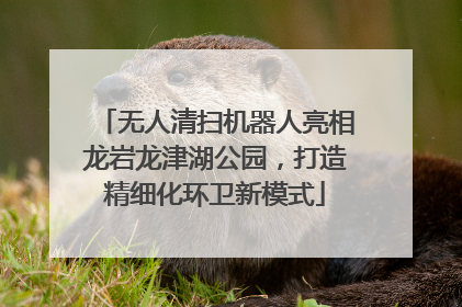 无人清扫机器人亮相龙岩龙津湖公园，打造精细化环卫新模式