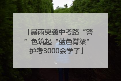 暴雨突袭中考路“警”色筑起“蓝色脊梁”护考3000余学子