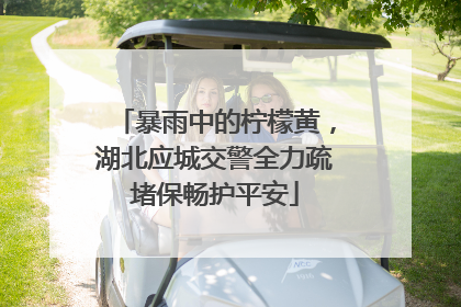 暴雨中的柠檬黄，湖北应城交警全力疏堵保畅护平安