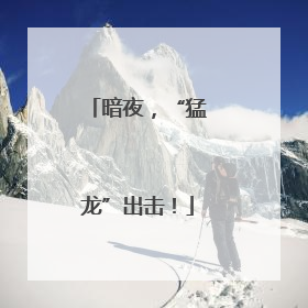 暗夜，“猛龙”出击！