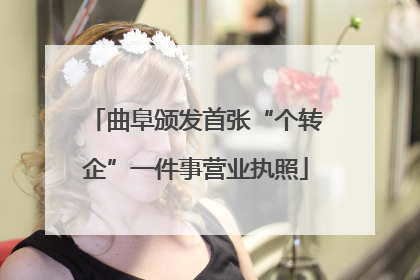 曲阜颁发首张“个转企”一件事营业执照