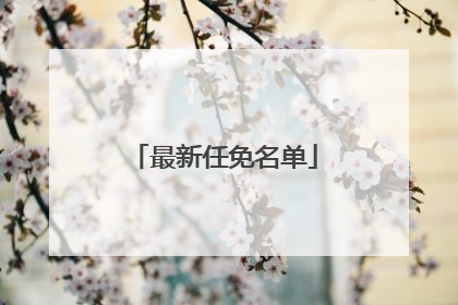 最新任免名单