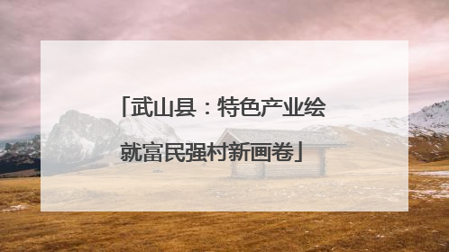 武山县：特色产业绘就富民强村新画卷