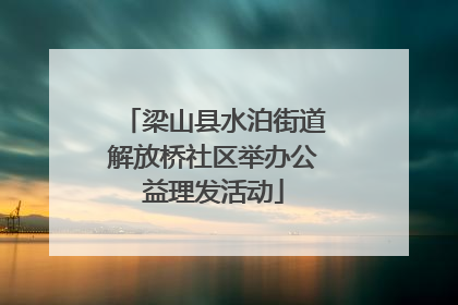梁山县水泊街道解放桥社区举办公益理发活动