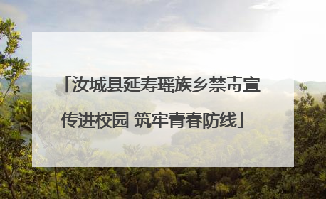 汝城县延寿瑶族乡禁毒宣传进校园 筑牢青春防线