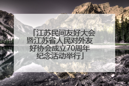 江苏民间友好大会暨江苏省人民对外友好协会成立70周年纪念活动举行
