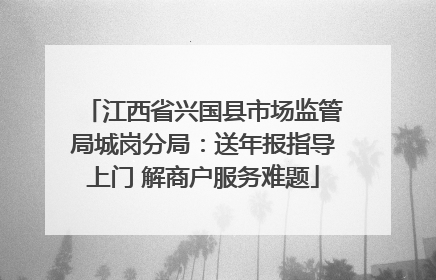 江西省兴国县市场监管局城岗分局：送年报指导上门 解商户服务难题