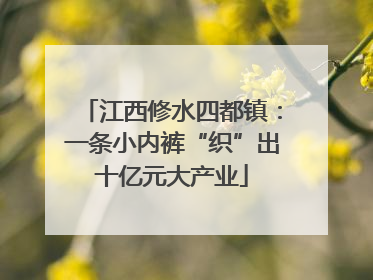 江西修水四都镇：一条小内裤“织”出十亿元大产业