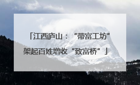江西庐山：“带富工坊”架起百姓增收“致富桥”