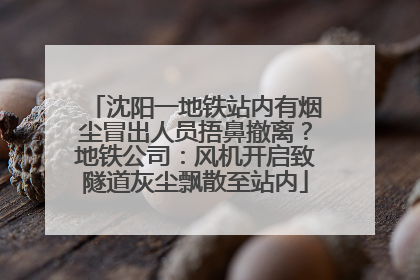 沈阳一地铁站内有烟尘冒出人员捂鼻撤离？地铁公司：风机开启致隧道灰尘飘散至站内