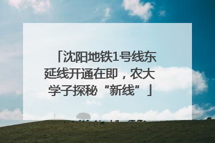 沈阳地铁1号线东延线开通在即，农大学子探秘“新线”
