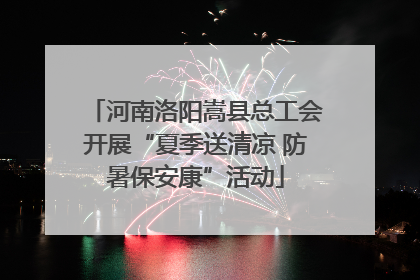 河南洛阳嵩县总工会开展“夏季送清凉 防暑保安康”活动