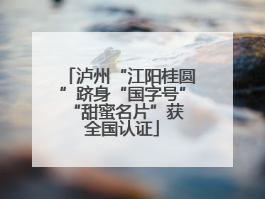 泸州“江阳桂圆”跻身“国字号” “甜蜜名片”获全国认证