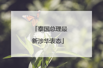 泰国总理最新涉华表态