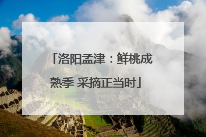 洛阳孟津：鲜桃成熟季 采摘正当时