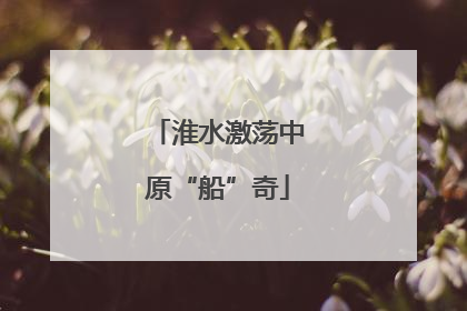 淮水激荡中原“船”奇