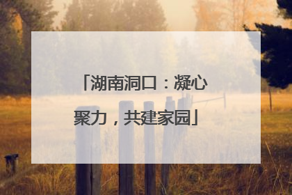 湖南洞口：凝心聚力，共建家园