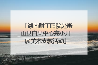 湖南财工职院赴衡山县白果中心完小开展美术支教活动