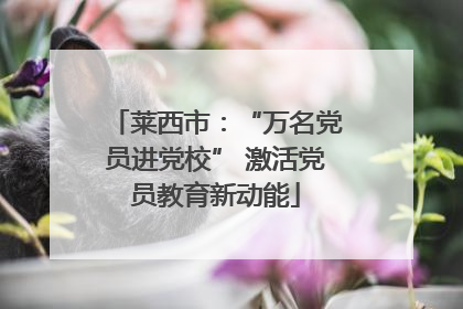 莱西市：“万名党员进党校” 激活党员教育新动能