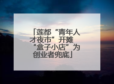 莲都“青年人才夜市”开摊 “盒子小店”为创业者兜底