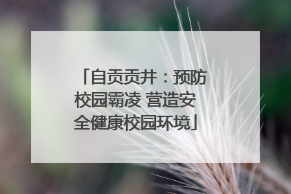 自贡贡井：预防校园霸凌 营造安全健康校园环境
