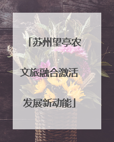 苏州望亭农文旅融合激活发展新动能