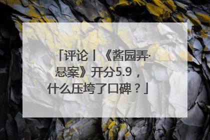 评论丨《酱园弄·悬案》开分5.9，什么压垮了口碑？