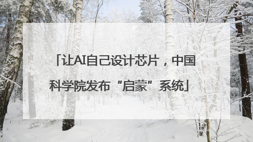 让AI自己设计芯片，中国科学院发布“启蒙”系统