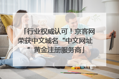 行业权威认可！京客网荣获中文域名“中文网址”黄金注册服务商