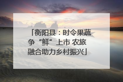 衡阳县：时令果蔬争“鲜”上市 农旅融合助力乡村振兴
