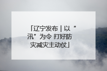 辽宁发布｜以“汛”为令 打好防灾减灾主动仗