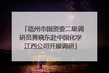 赣州市国资委二级调研员黄晓东赴中国化学江西公司开展调研