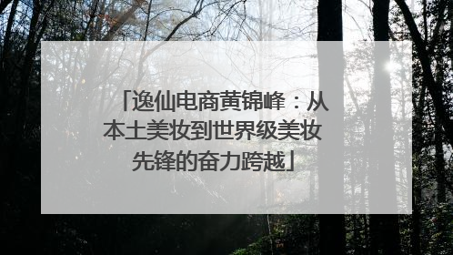 逸仙电商黄锦峰：从本土美妆到世界级美妆先锋的奋力跨越