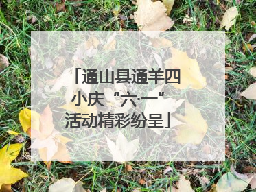 通山县通羊四小庆“六·一”活动精彩纷呈