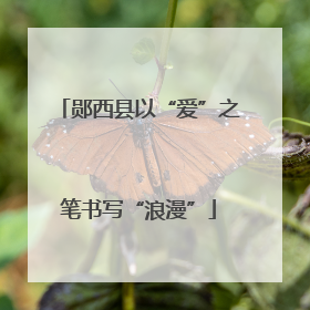 郧西县以“爱”之笔书写“浪漫”