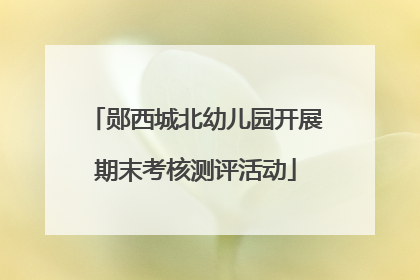 郧西城北幼儿园开展期末考核测评活动