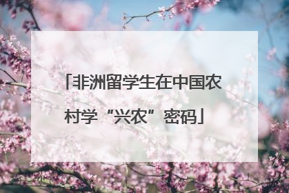 非洲留学生在中国农村学“兴农”密码