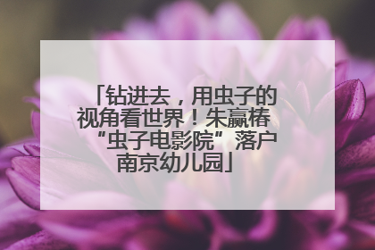 钻进去，用虫子的视角看世界！朱赢椿“虫子电影院”落户南京幼儿园