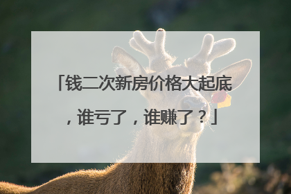 钱二次新房价格大起底，谁亏了，谁赚了？