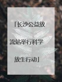 长沙公益放流站举行科学放生行动